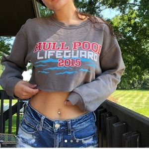 Vintage Looking Cropped Hoodie